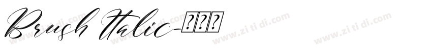 Brush Italic字体转换